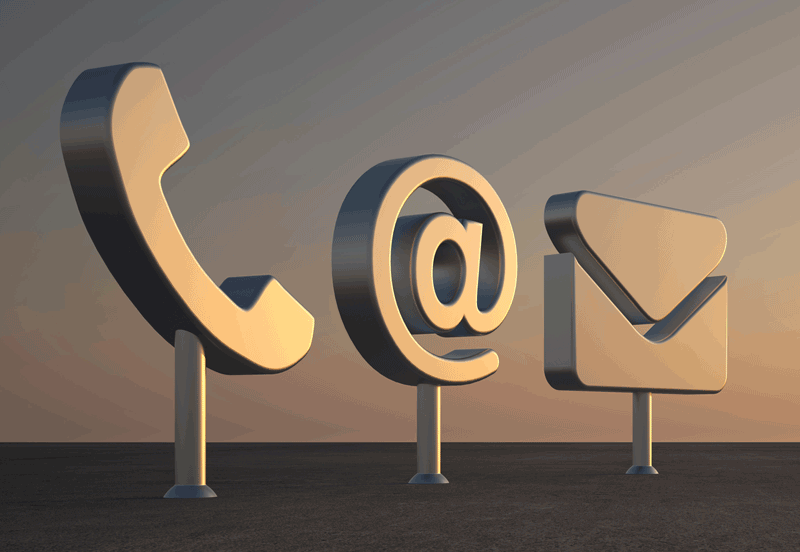 Kontaktsymbole mit Fernweh/Transport-Symbolik